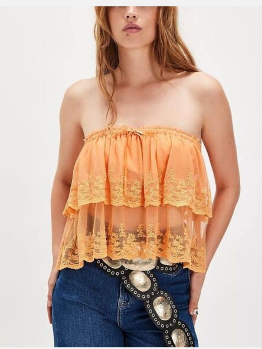 NWT Free People Love You So Lace Tube Top. Medium